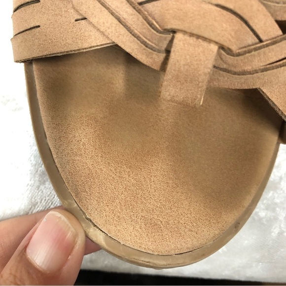 Dolce Vita Vegan Suede Open Toe Tan Booties size 10 - Picture 8 of 11